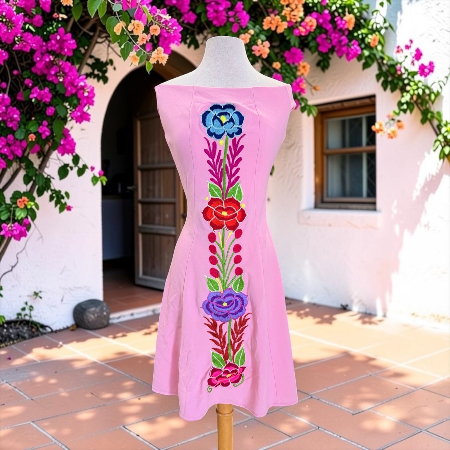 Floral Embroidered Dress, Elegant Embroidered Dress