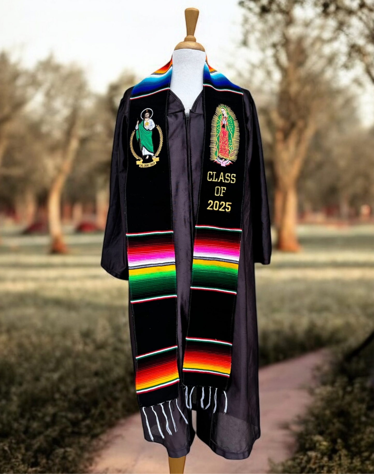 Virgen & San Judas Sarape Graduation Stole