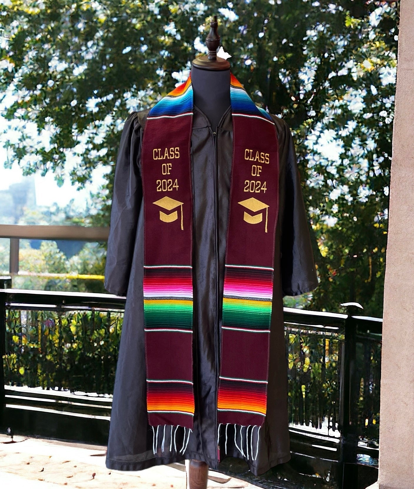 Mexican Sarape Graduation Stole Class of 2025