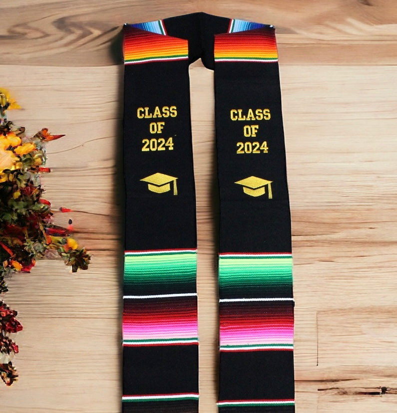 Mexican Sarape Graduation Stole Class of 2025