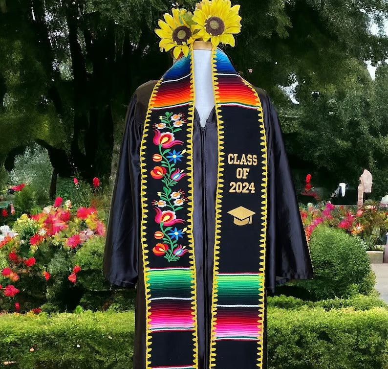 Floral Class Of 2025 Sarape Graduation Stole