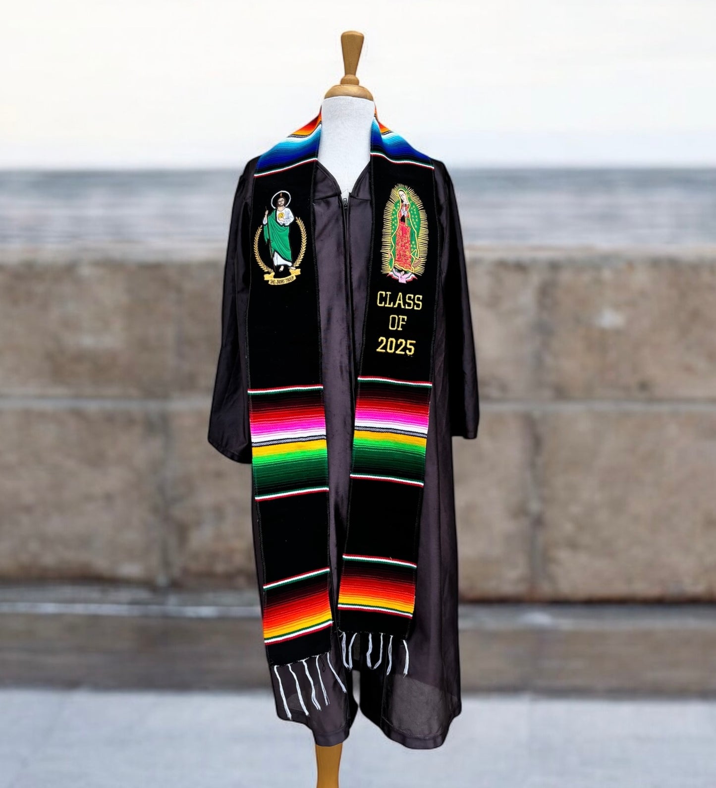 Virgen & San Judas Sarape Graduation Stole