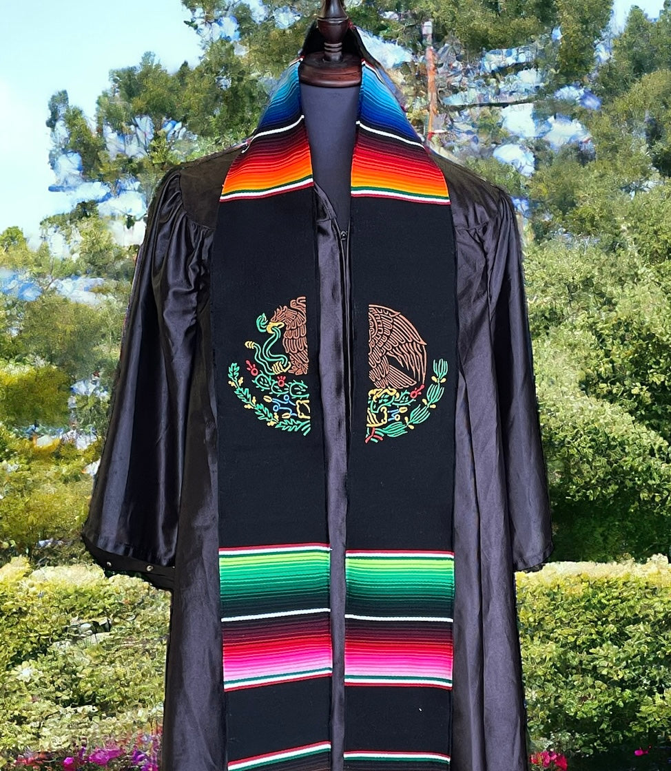 Mexican Emblem Sarape Graduation Stole