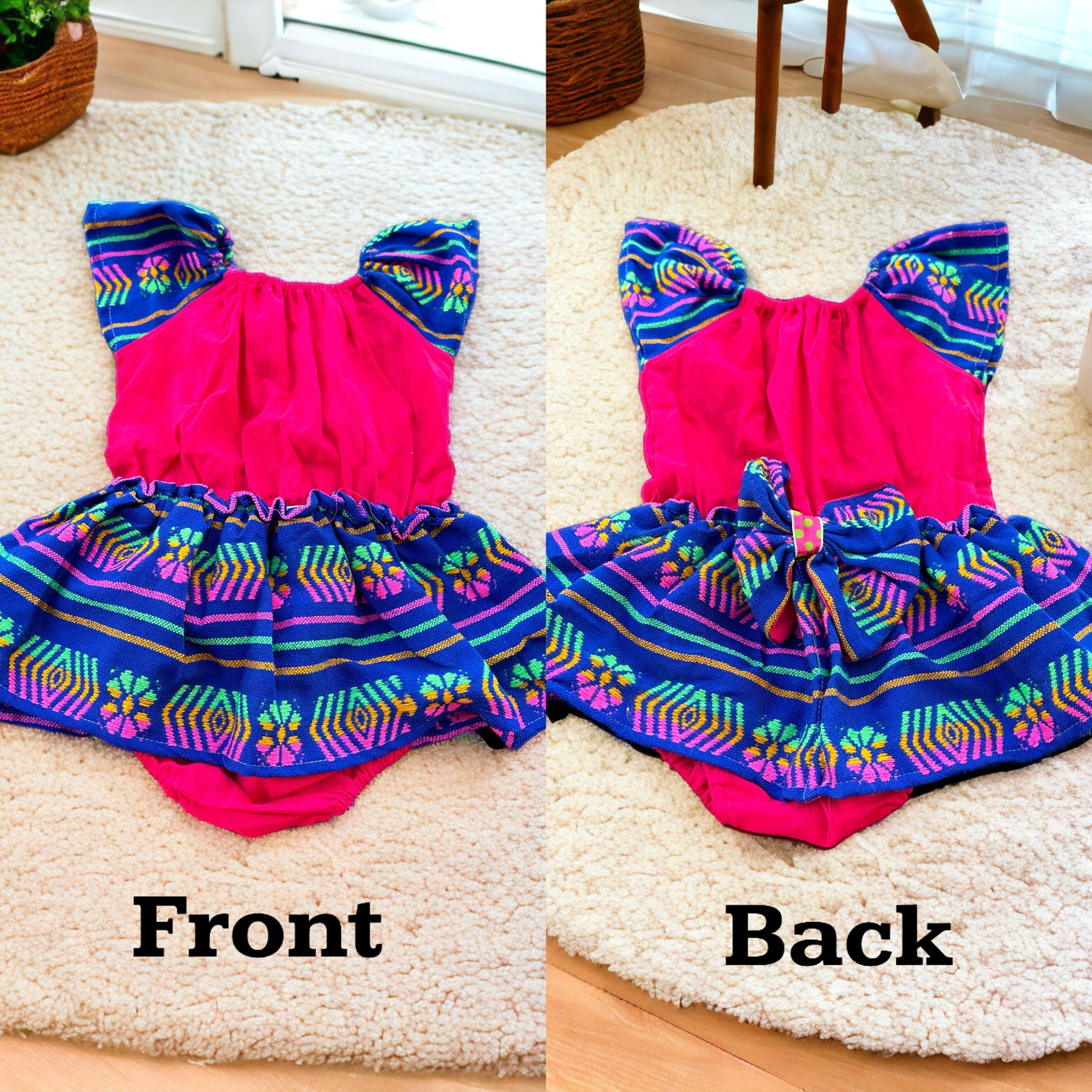Baby Girl Mexican Onesie with Skirt