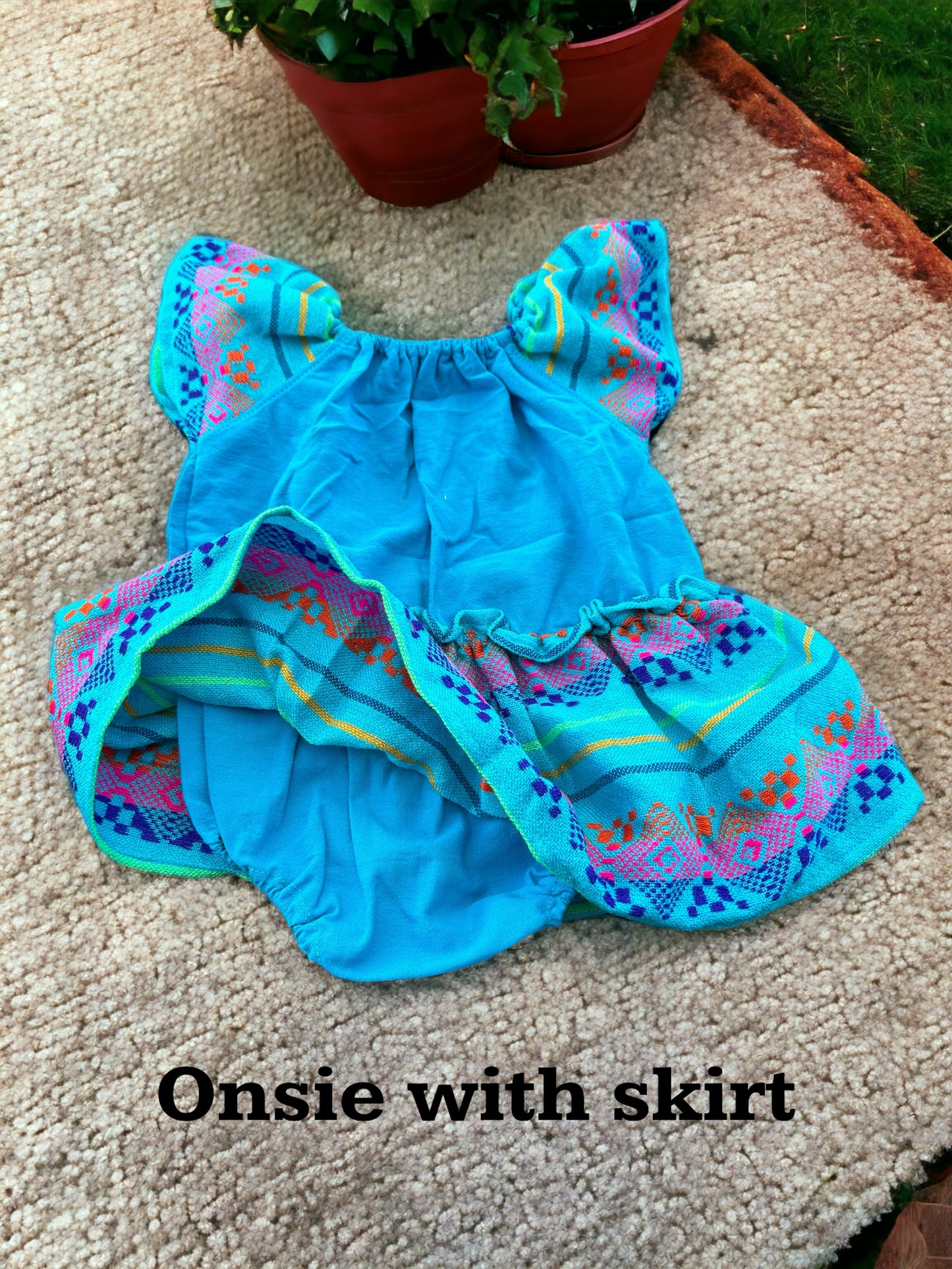 Baby Girl Mexican Onesie with Skirt