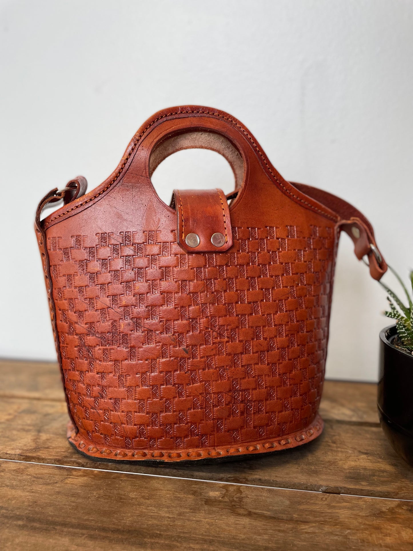 Leather Hand Painted Crossbody