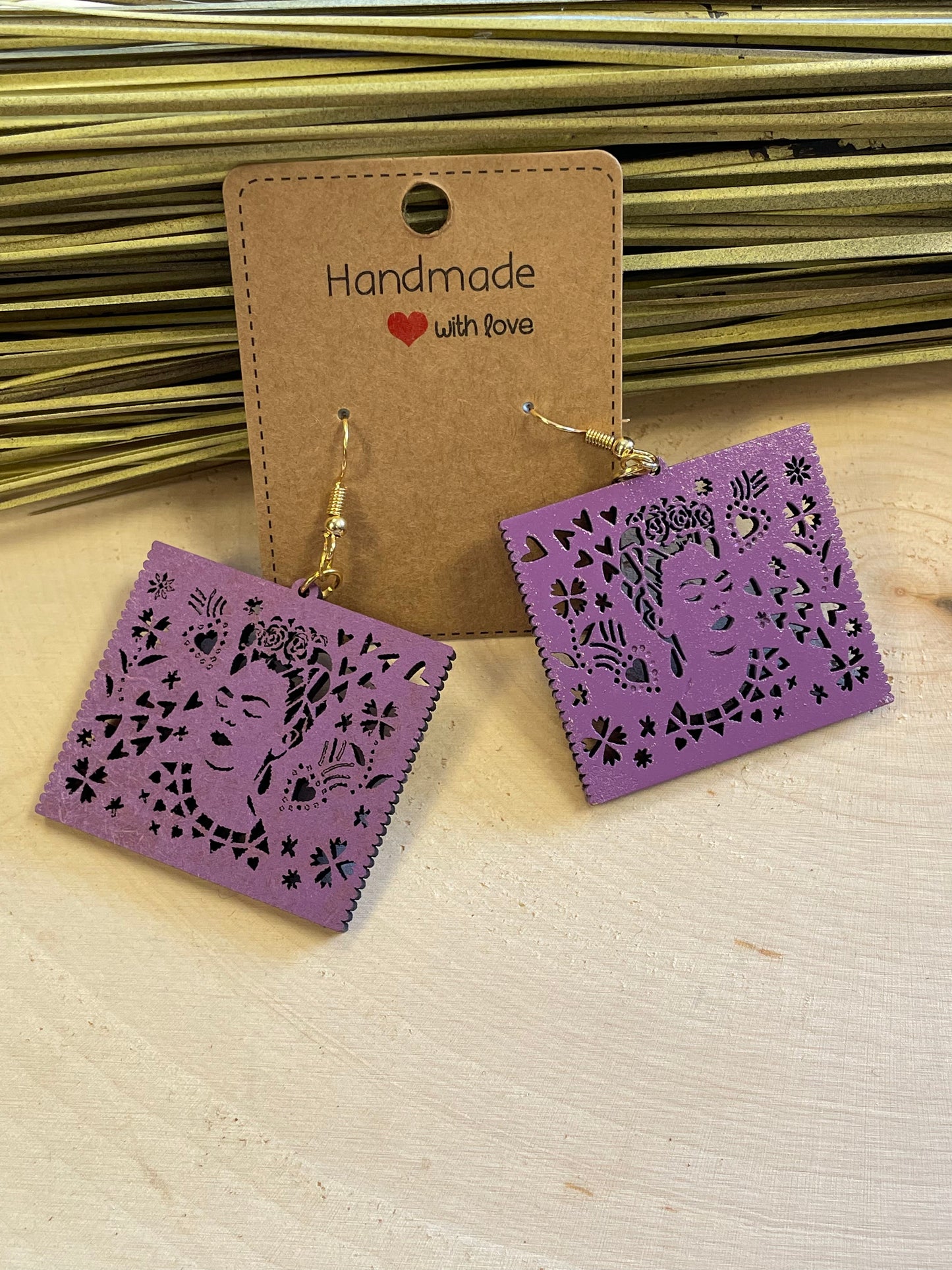 Papel Picado/Frida Khalo Earrings