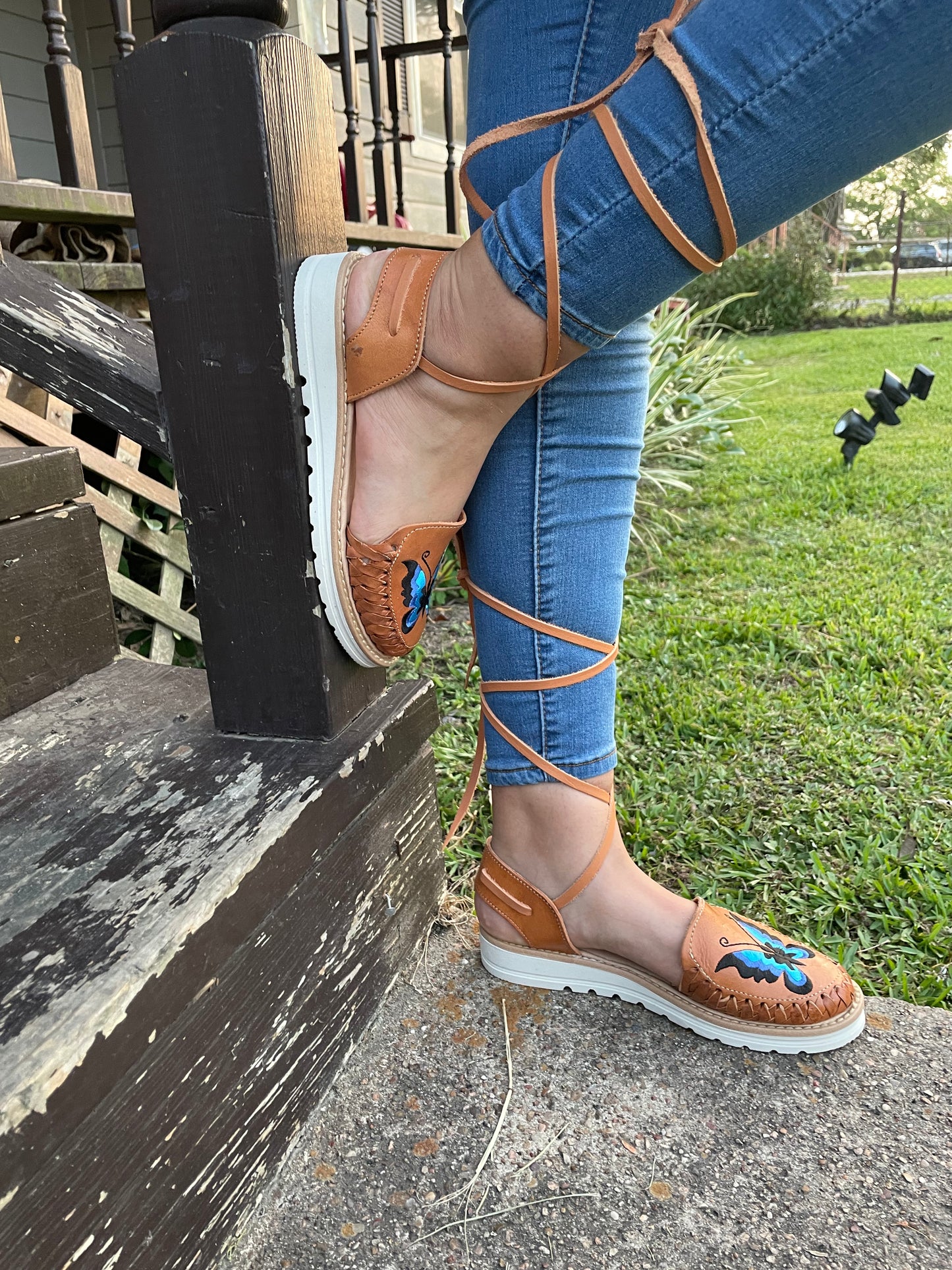 Mariposa Lace-up Handmade Huarache/ Mexican Huarache