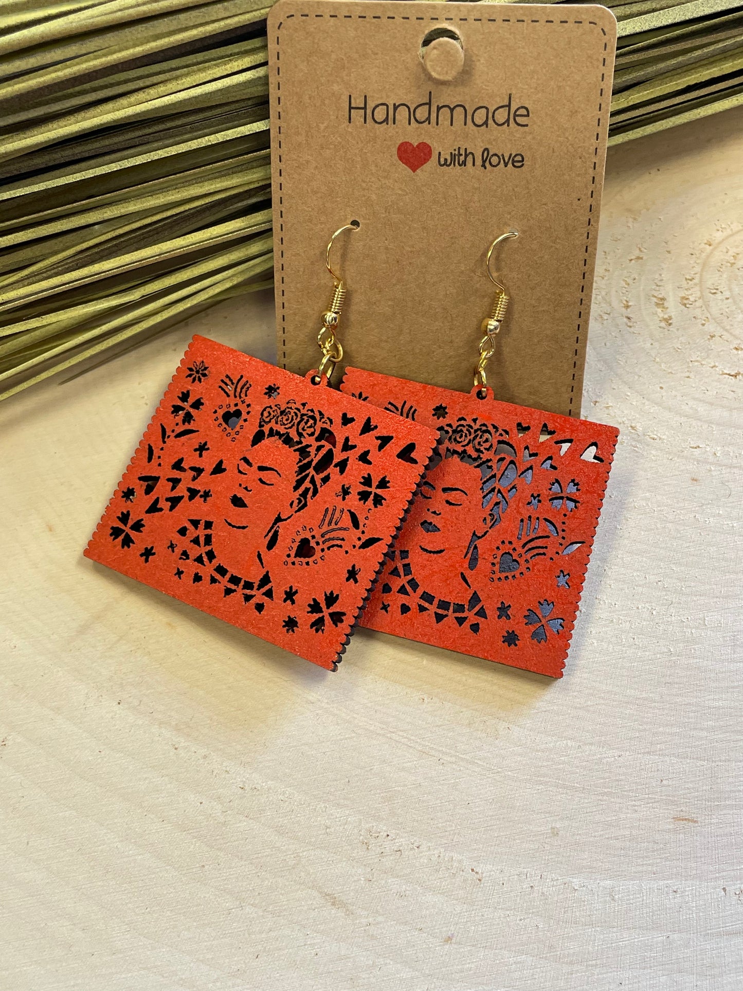 Papel Picado/Frida Khalo Earrings