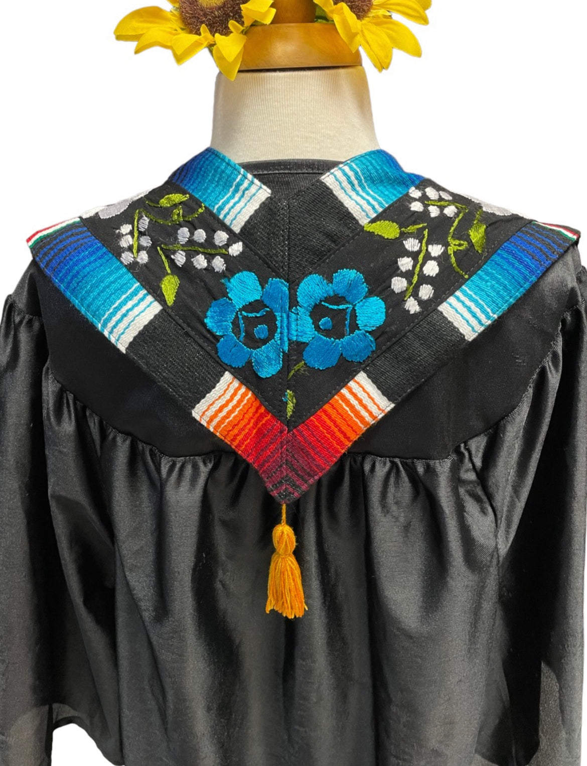 Hand Embroidered Personalized Mexican Sarape Graduation Stole