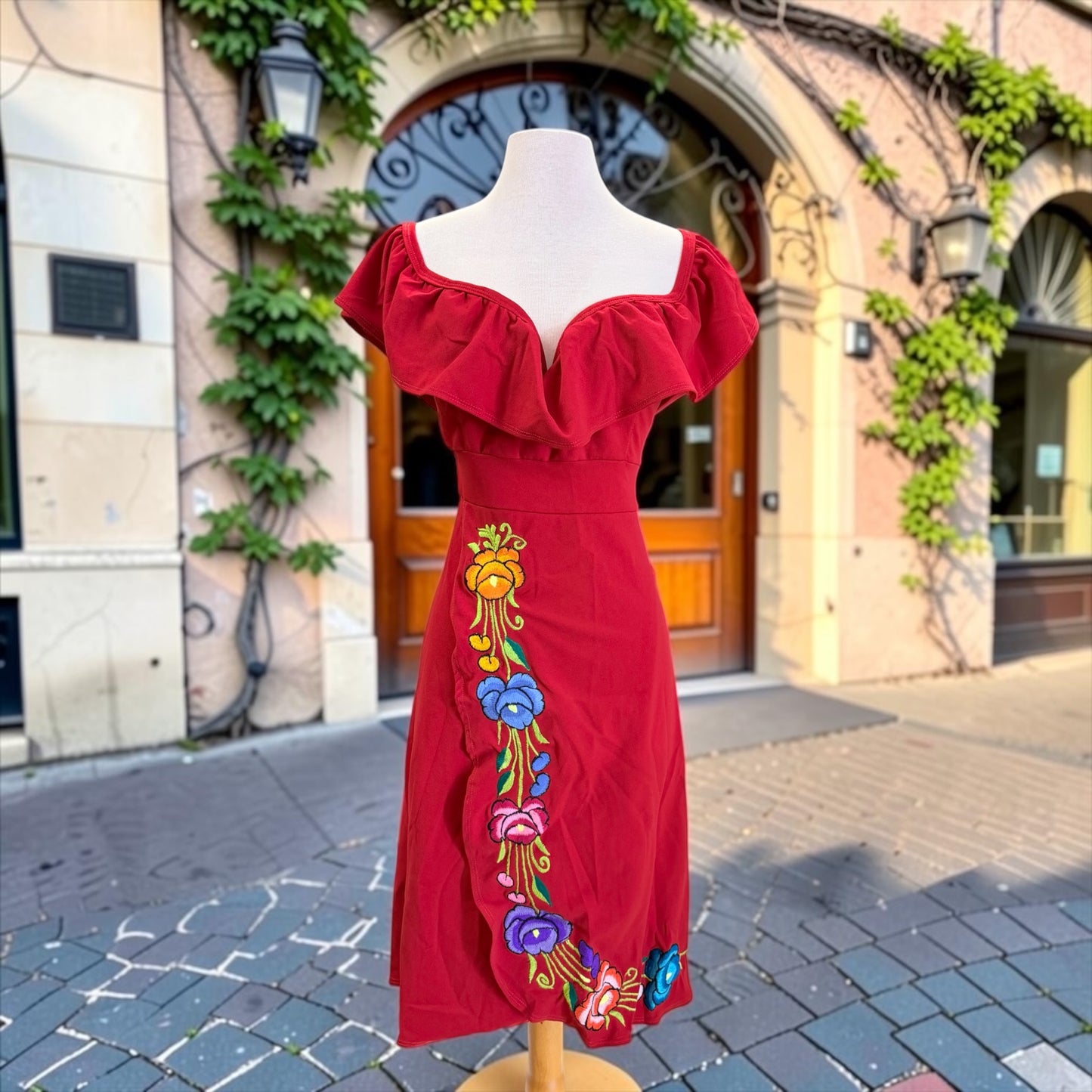 Floral Embroidered Dress, Elegant Embroidered Dress