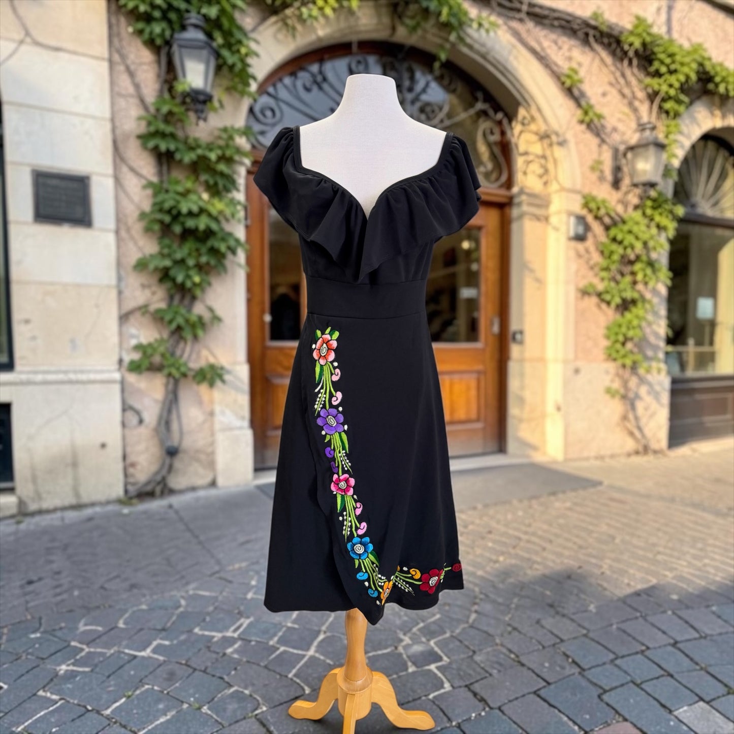 Floral Embroidered Dress, Elegant Embroidered Dress