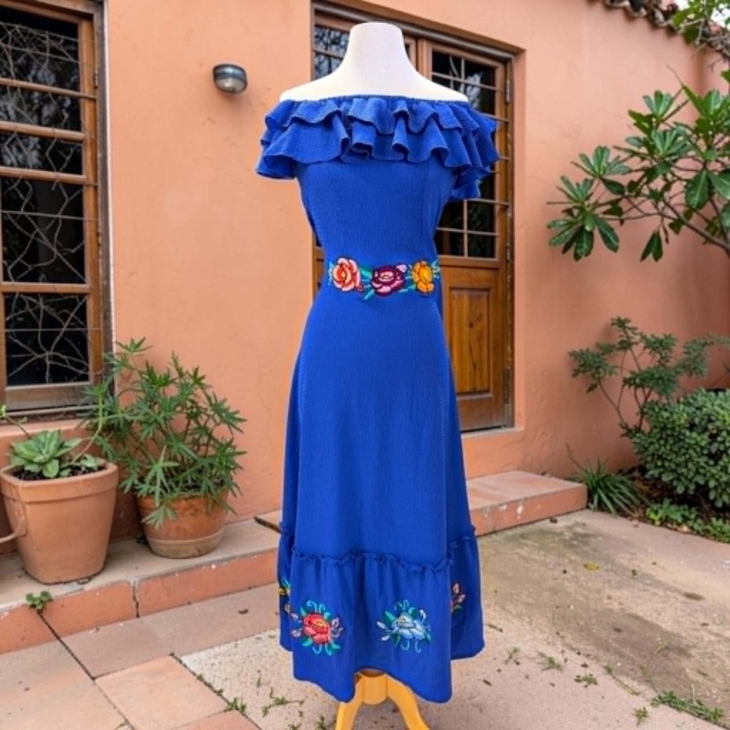 Floral Campesina Mexican Embroidered Dress