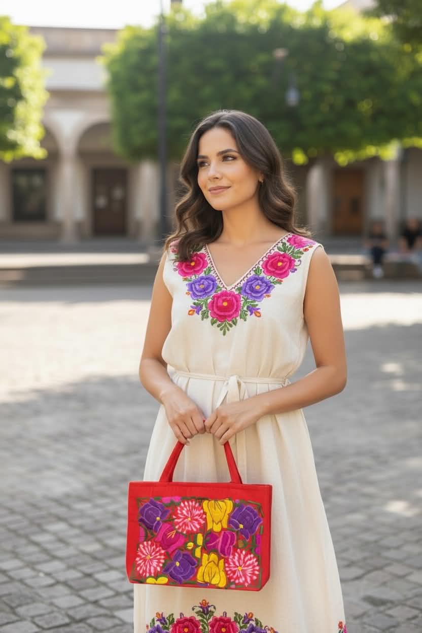 Mexican Embroidered Shoulder Bag