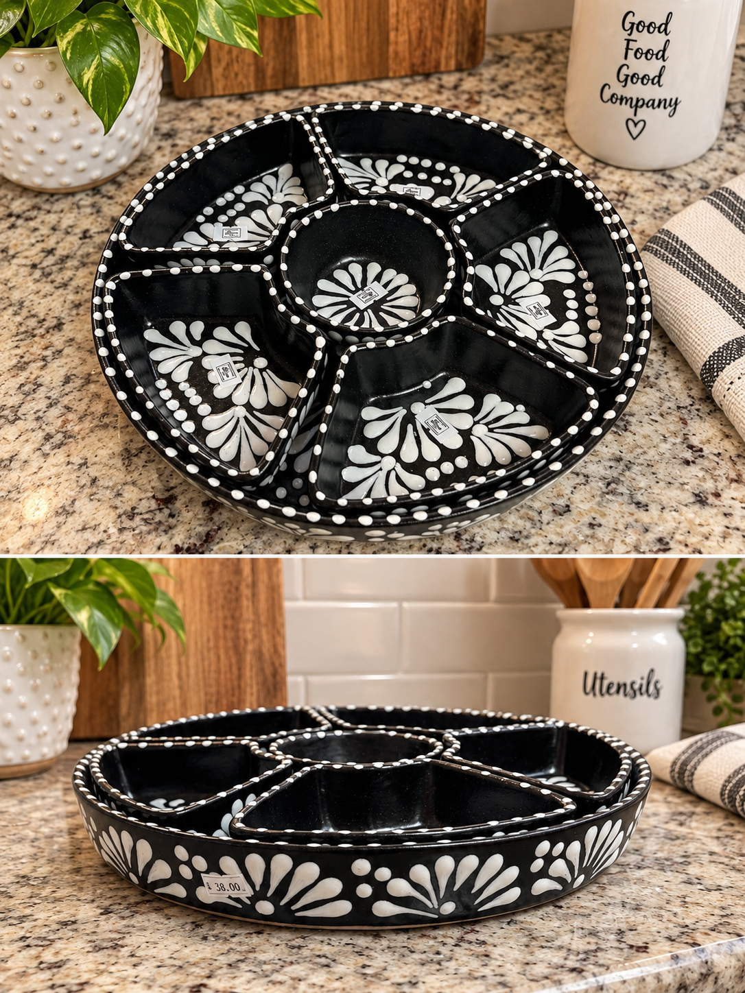 Handmade Snack Tray; Barro/ Terracotta Style Tray; Plato Botanero