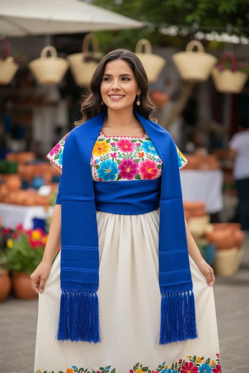 Mexican Silk Shawl, Rebozo de Articela