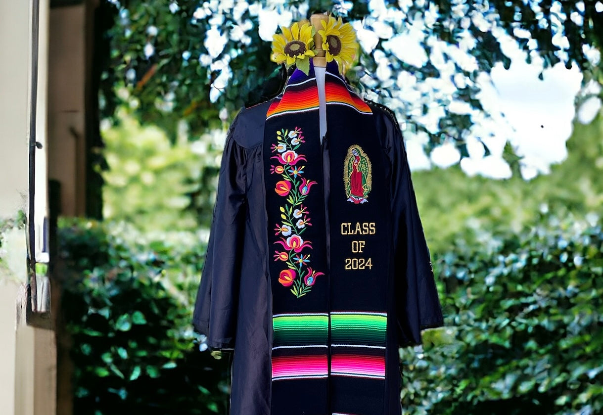 Floral & Virgen Graduation Stole Class of 2024