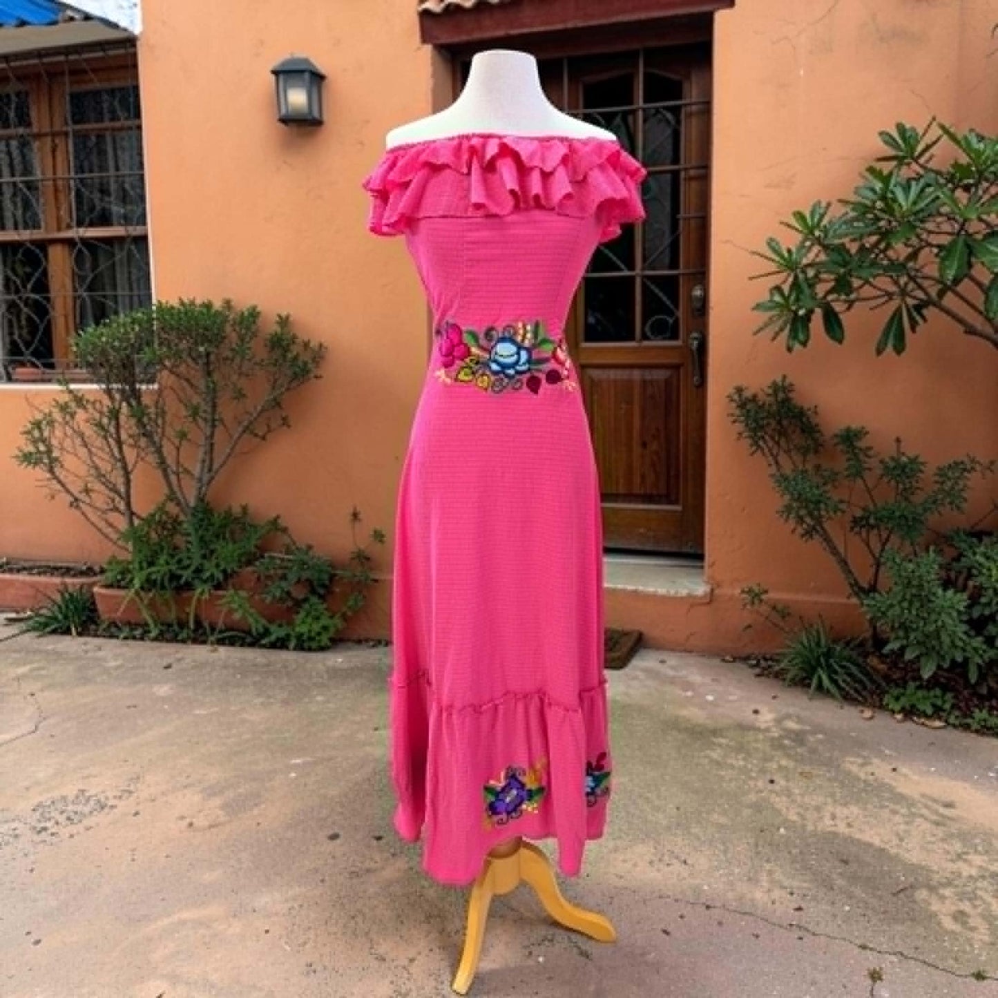 Floral Campesina Mexican Embroidered Dress