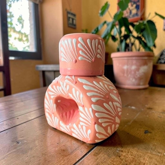 Heart Mexican Decanter & Cup, Handmade Carafe