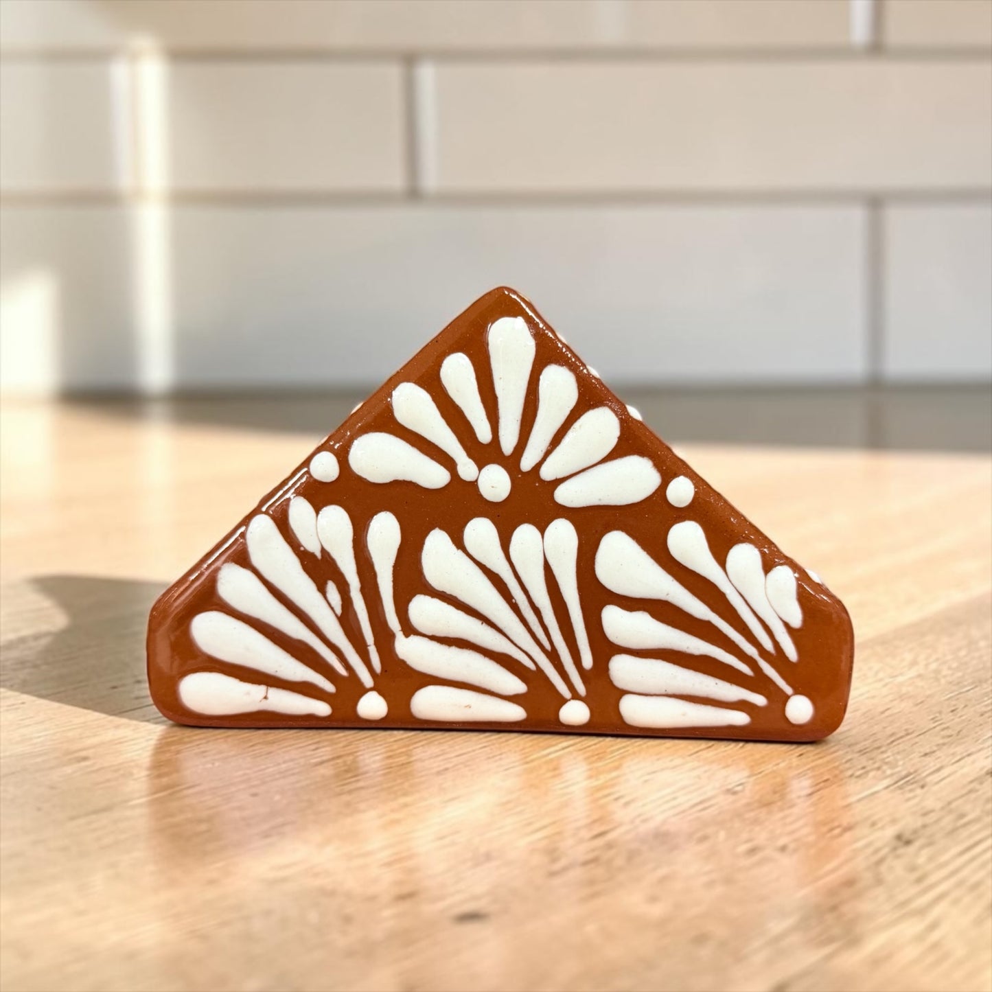 Handcrafted Terracotta Napkin Holder; Servilletero de Barro