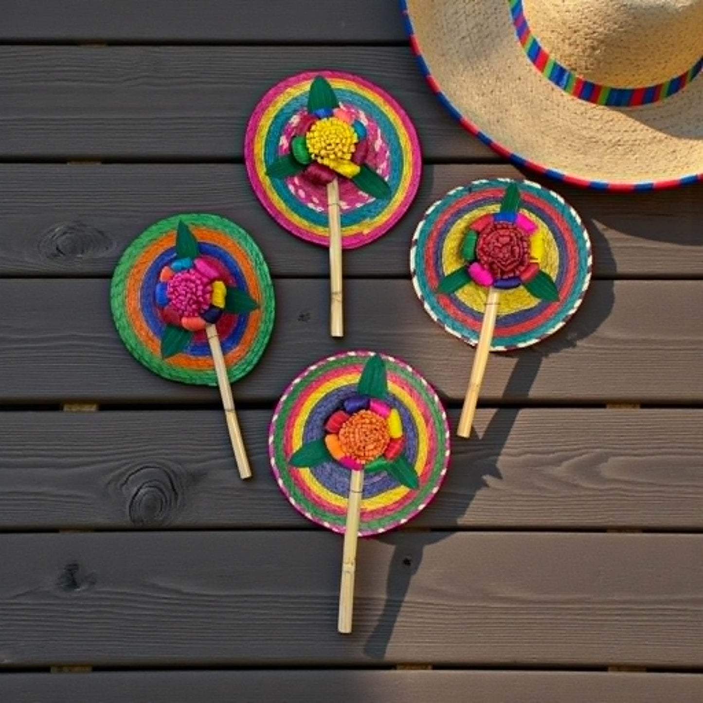 Handmade Mexican Palm Hand Fan