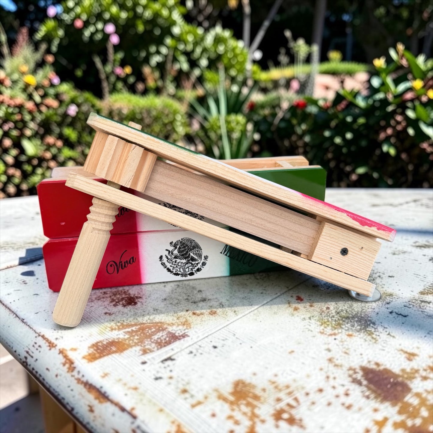 Mexican Wooden Noisemaker, Mexican Matraca, Matraca de Madera