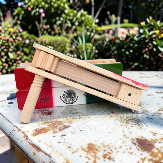 Mexican Wooden Noisemaker, Mexican Matraca, Matraca de Madera