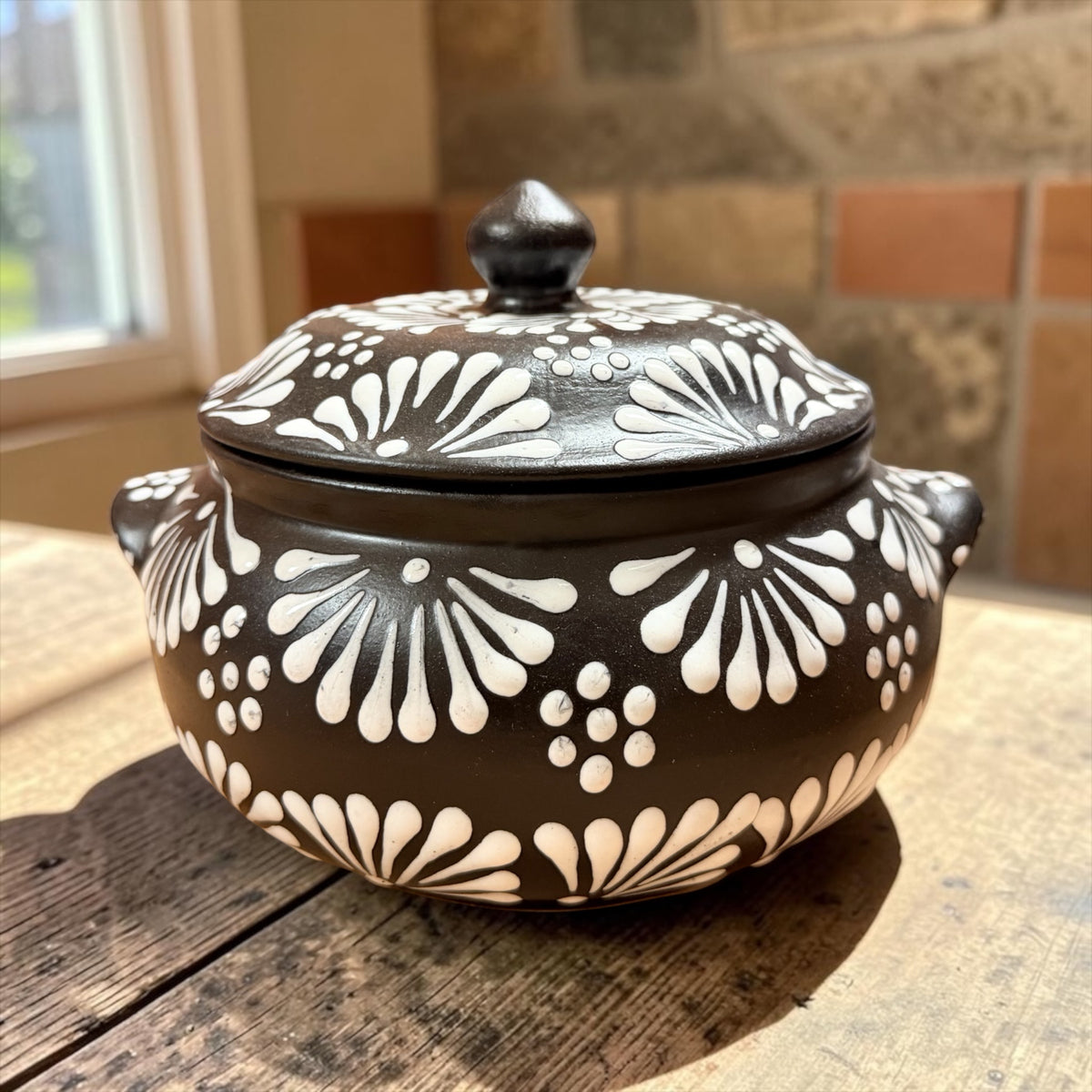 Handcrafted Terracotta Small Pot; Sopera de Barro