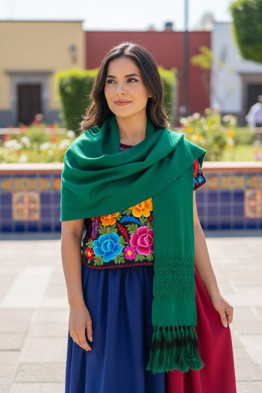 Mexican Silk Shawl, Rebozo de Articela