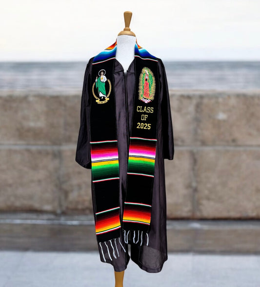 Virgen & San Judas Sarape Graduation Stole