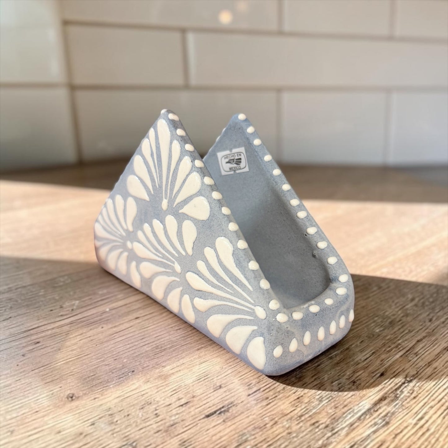 Handcrafted Terracotta Napkin Holder; Servilletero de Barro