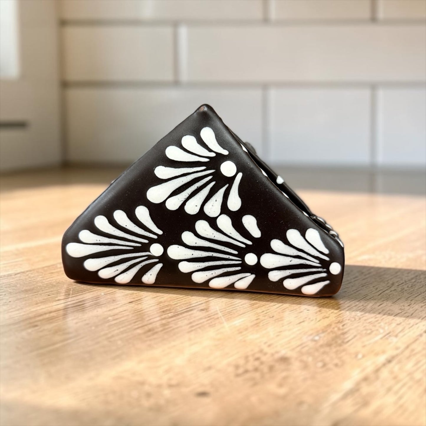 Handcrafted Terracotta Napkin Holder; Servilletero de Barro