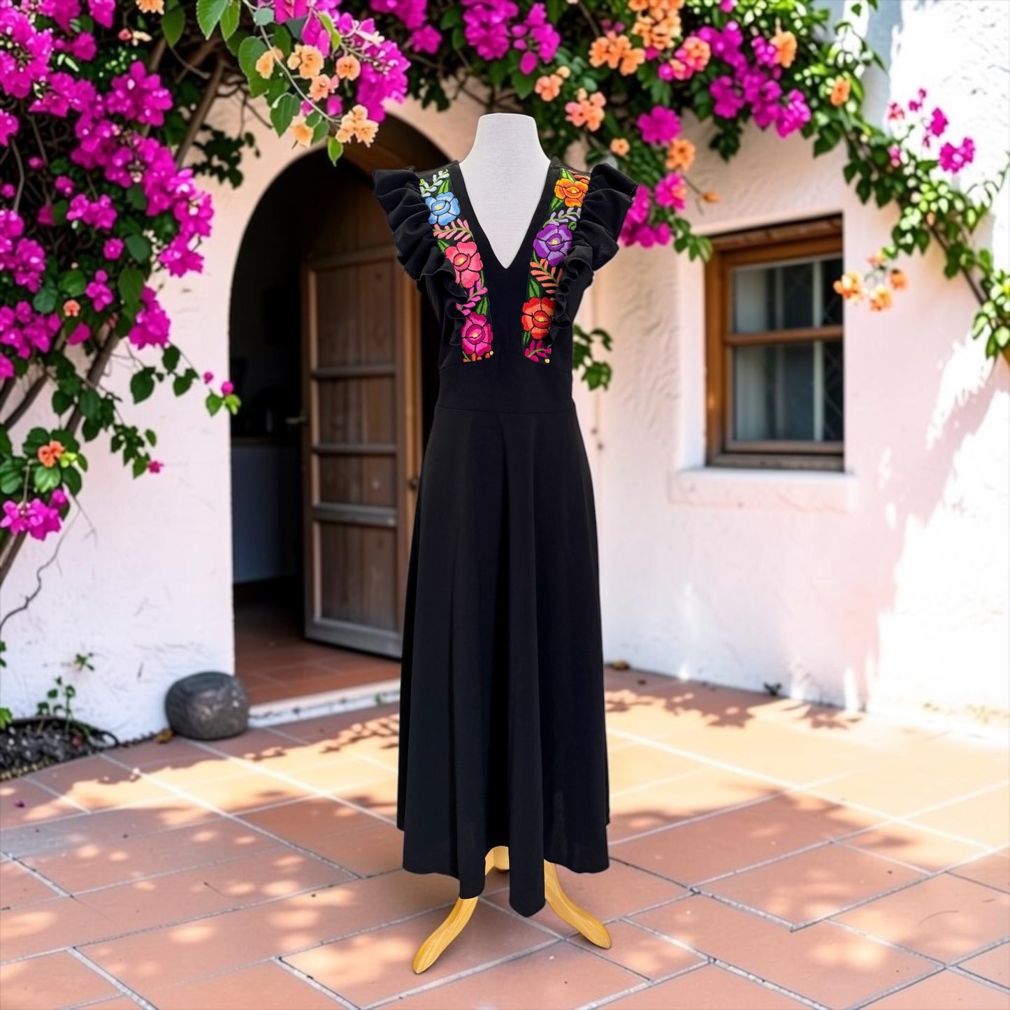 Floral Embroidered Dress, Elegant Embroidered Dress