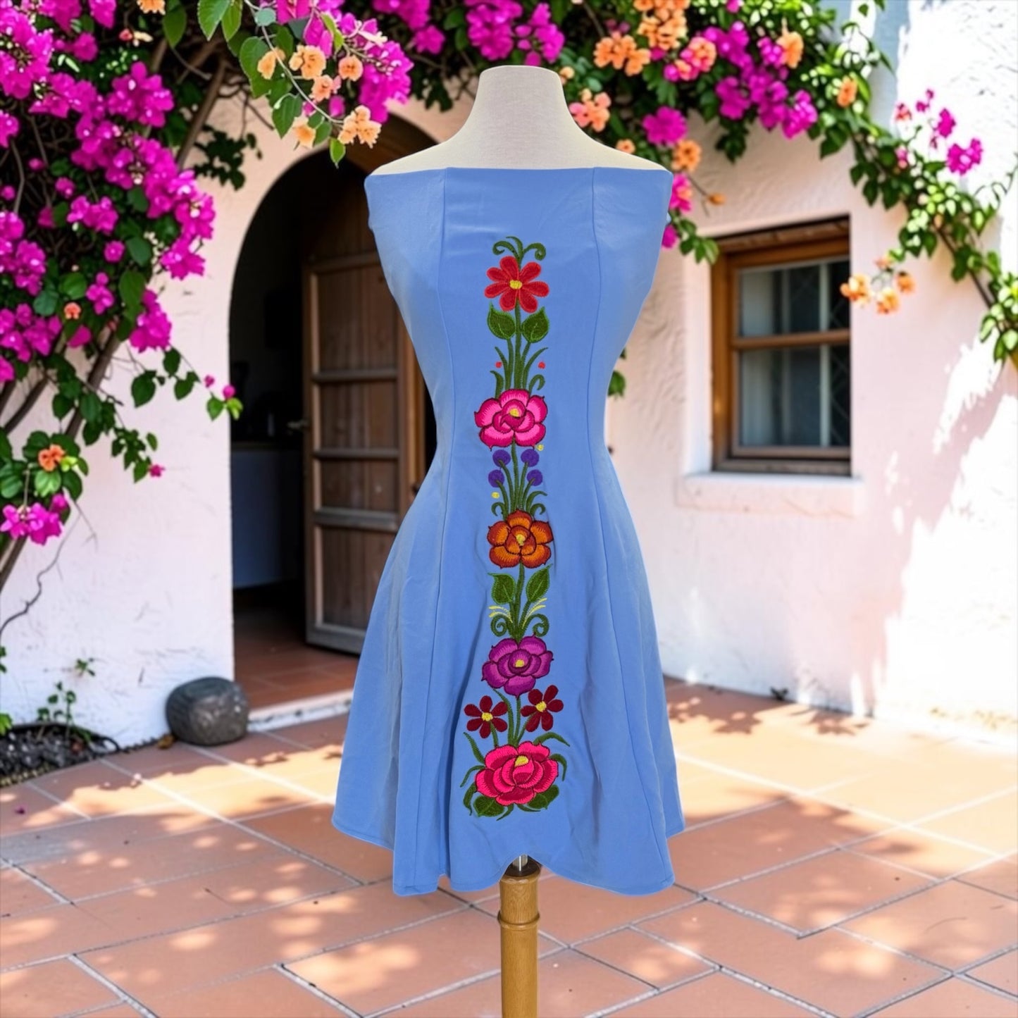 Floral Embroidered Dress, Elegant Embroidered Dress