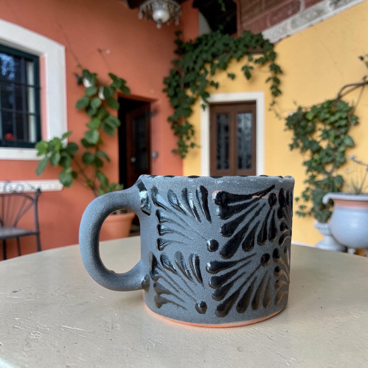 Mexican Butterfly Mug, Taza de Barro Mariposa
