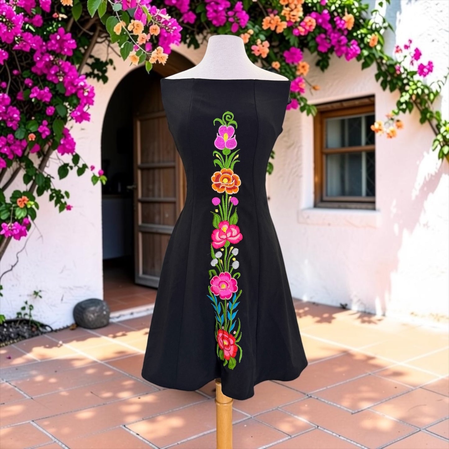 Floral Embroidered Dress, Elegant Embroidered Dress