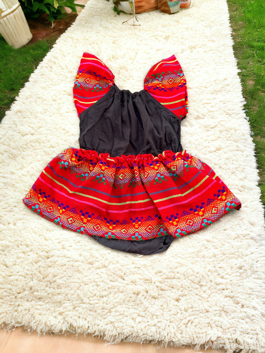Baby Girl Mexican Onesie with Skirt