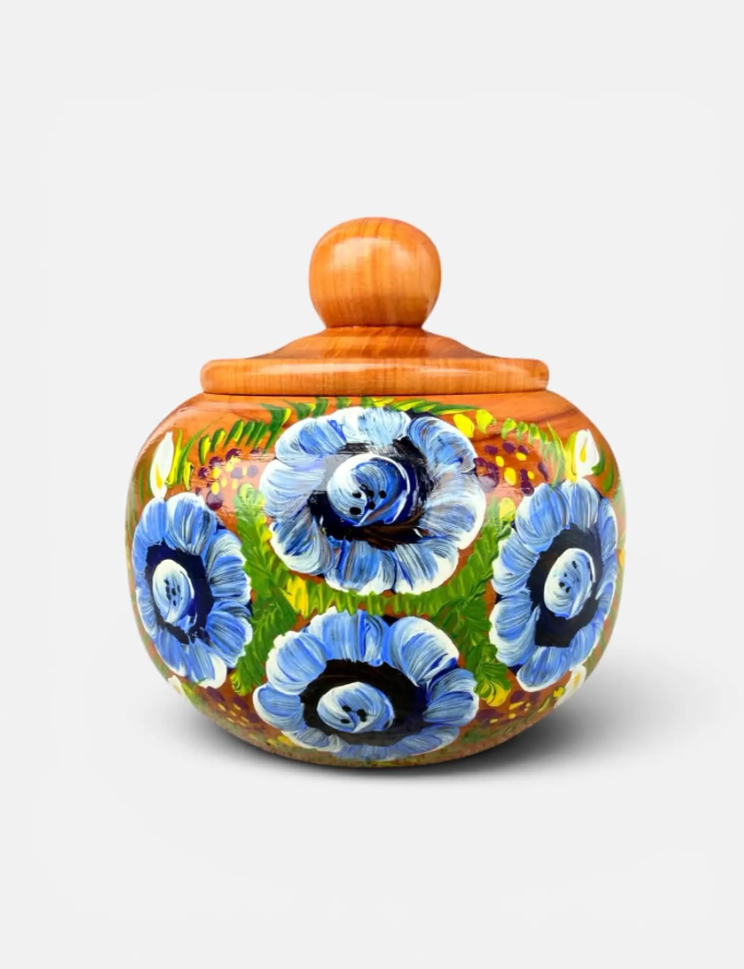 Mexican Handcrafted Multi Functional Jar with Lid, Hecho a mano
