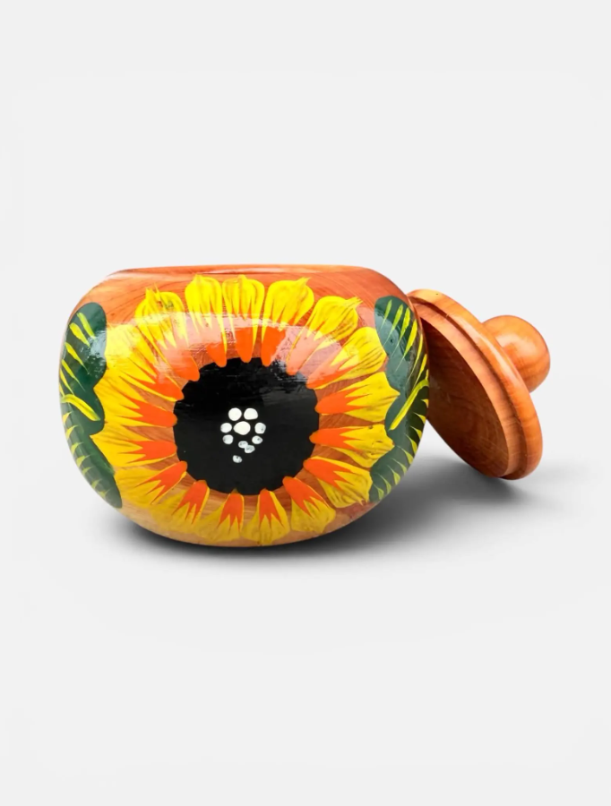 Mexican Handcrafted Multi Functional Jar with Lid, Hecho a mano