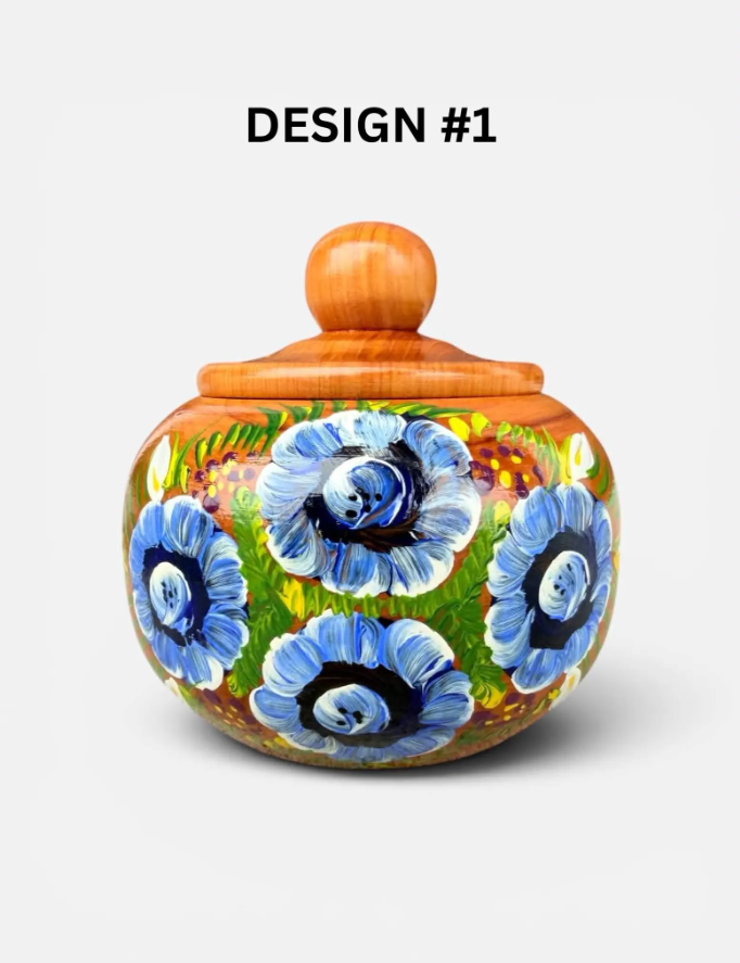 Mexican Handcrafted Multi Functional Jar with Lid, Hecho a mano