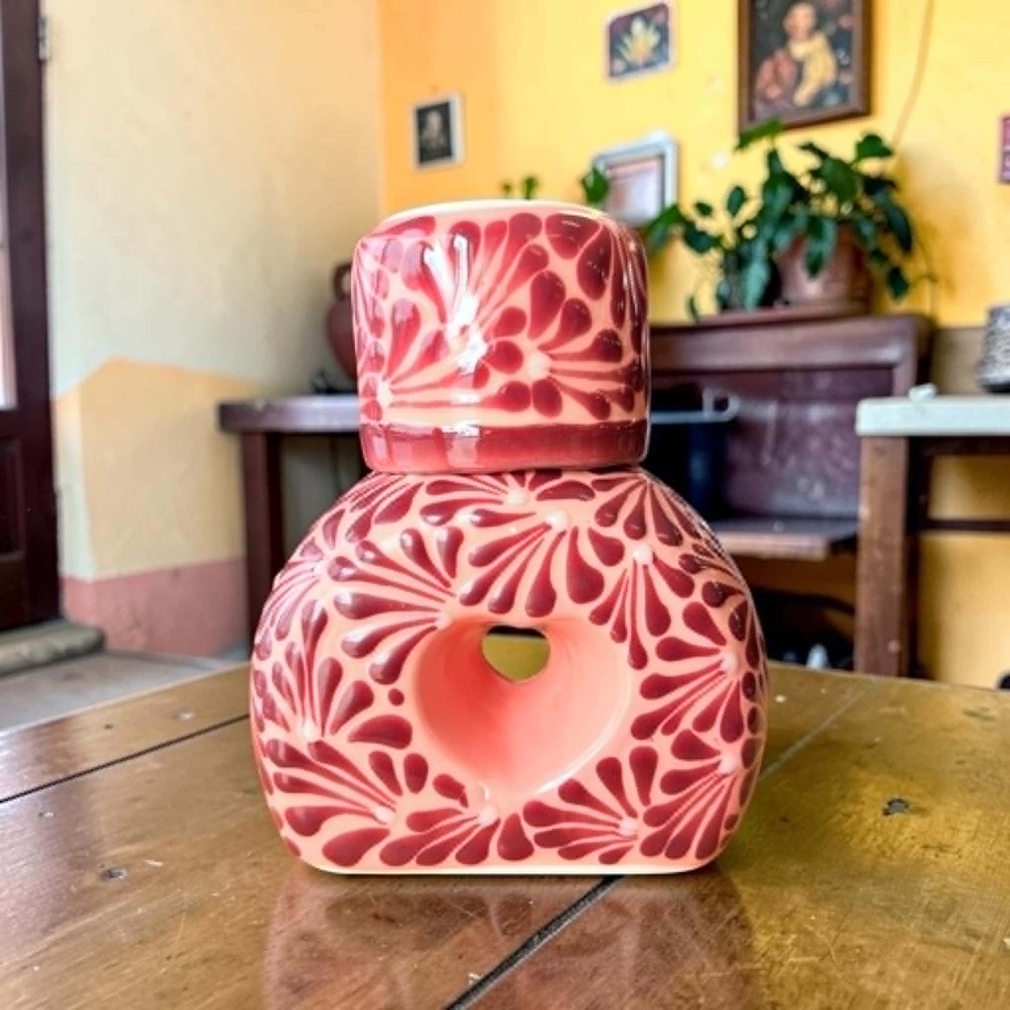 Heart Mexican Decanter & Cup, Handmade Carafe