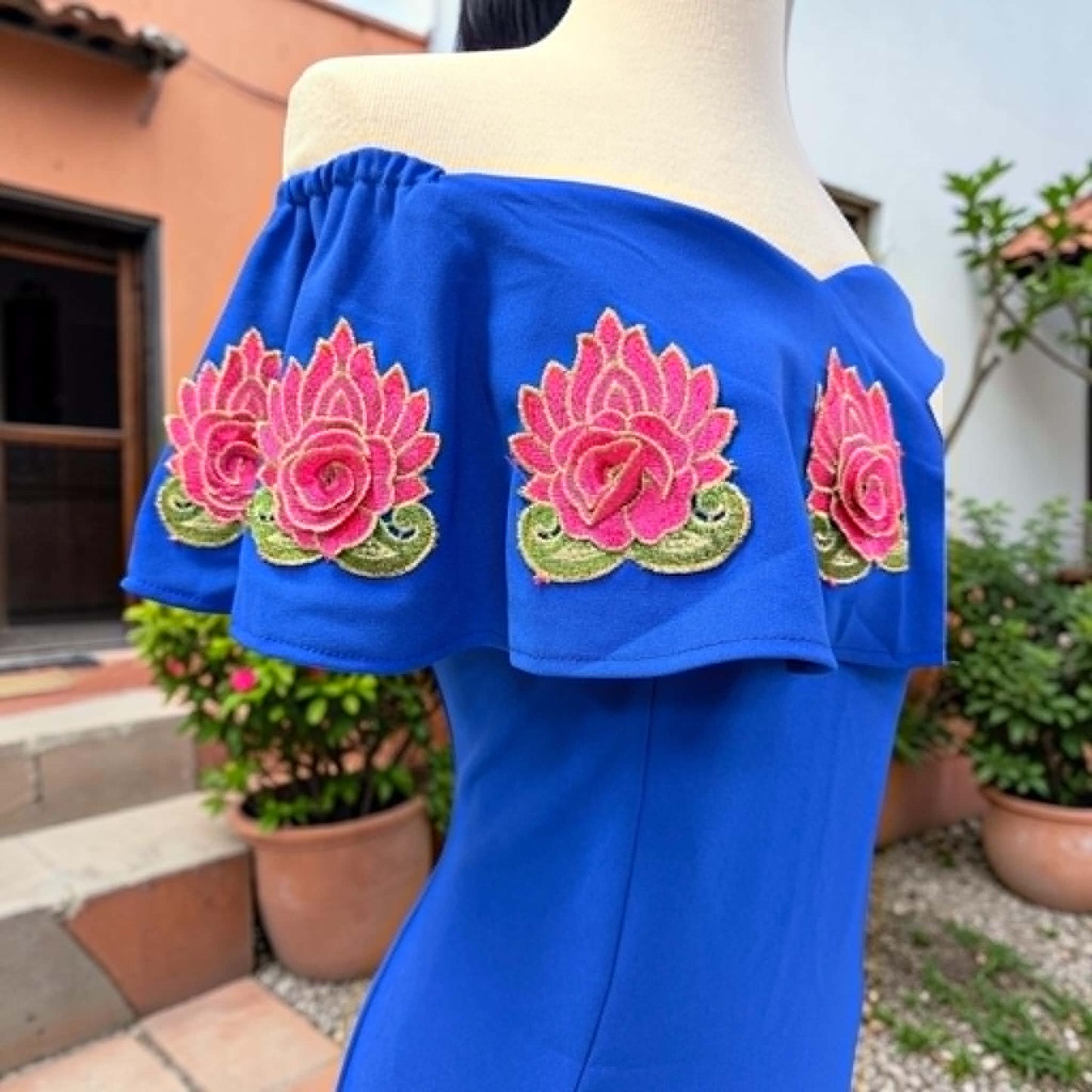 Floral Maxi Mexican Campesina Dress