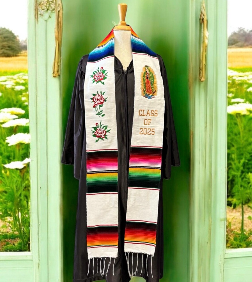 Roses Virgen Graduation Stole Class of 2026