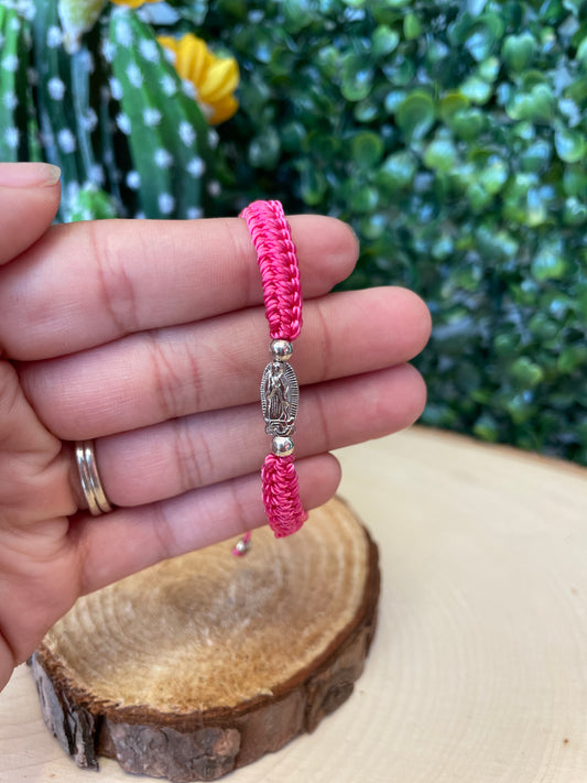 Pink Virgen de Guadalupe Bracelet